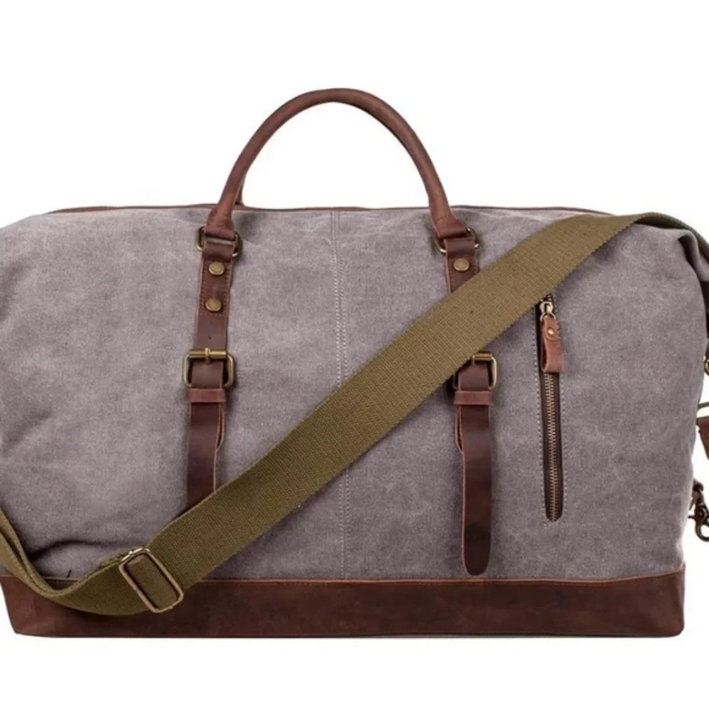 Stylish Gray and Brown Men's Bag